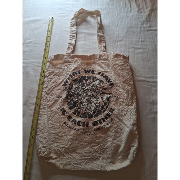 Col. Springs We Have Each Other Canvas Tote Bag White Cream Off Shoulder Grocery - Picture 1 of 7